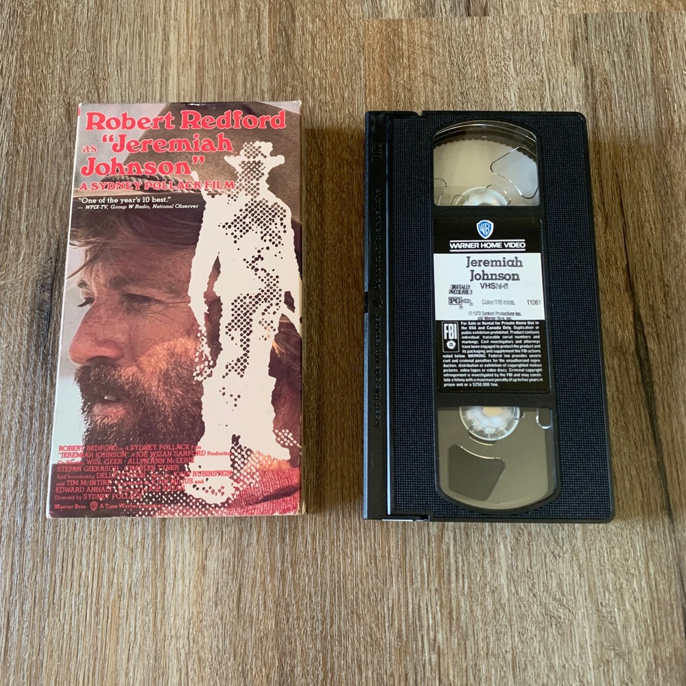 Jeremiah Johnson VHS Robert Redford Sydney Pollack Warner Home Video 1991 11061